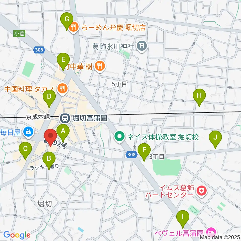 ミュージックスクール・ピュアボイス周辺のコンビニエンスストア一覧地図