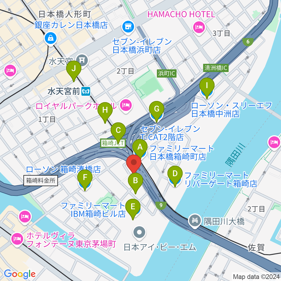 サロン・ド・モデラート周辺のコンビニエンスストア一覧地図