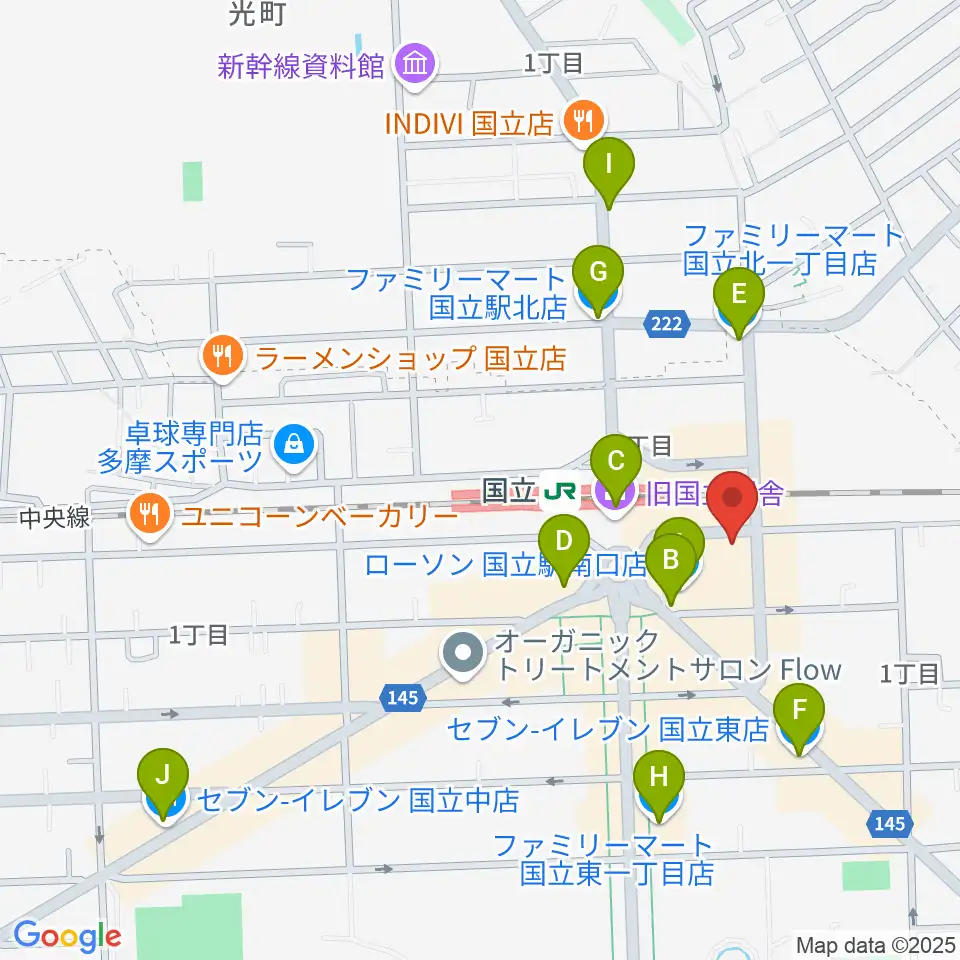 K.STUDIO スタインウェイスタジオ周辺のコンビニエンスストア一覧地図