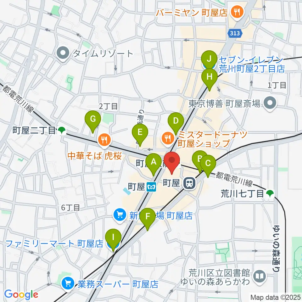 ムーブ町屋周辺のコンビニエンスストア一覧地図