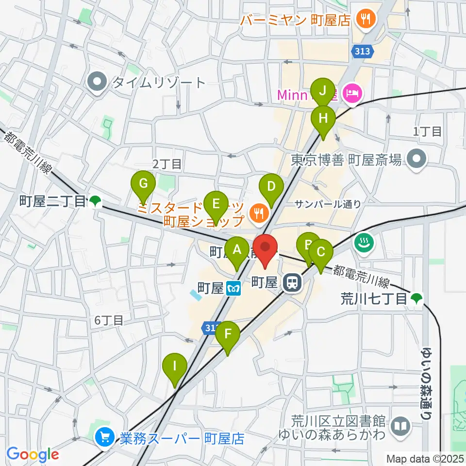 ムーブ町屋周辺のコンビニエンスストア一覧地図
