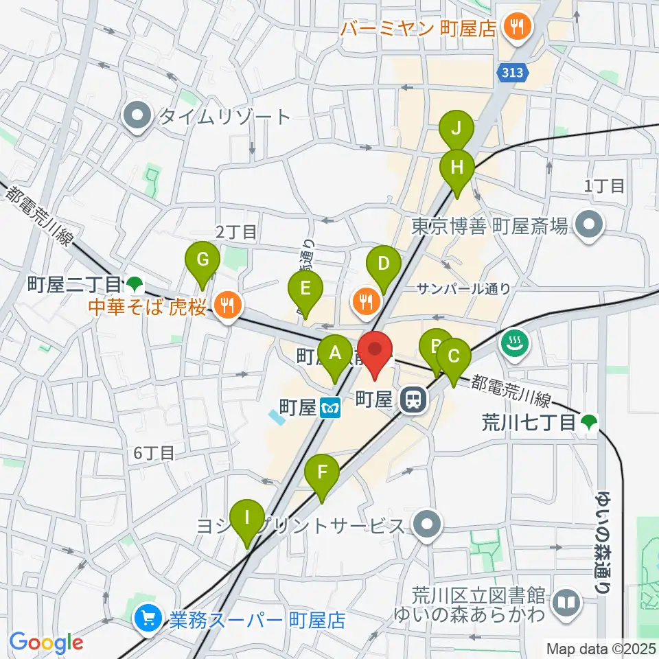 ムーブ町屋周辺のコンビニエンスストア一覧地図
