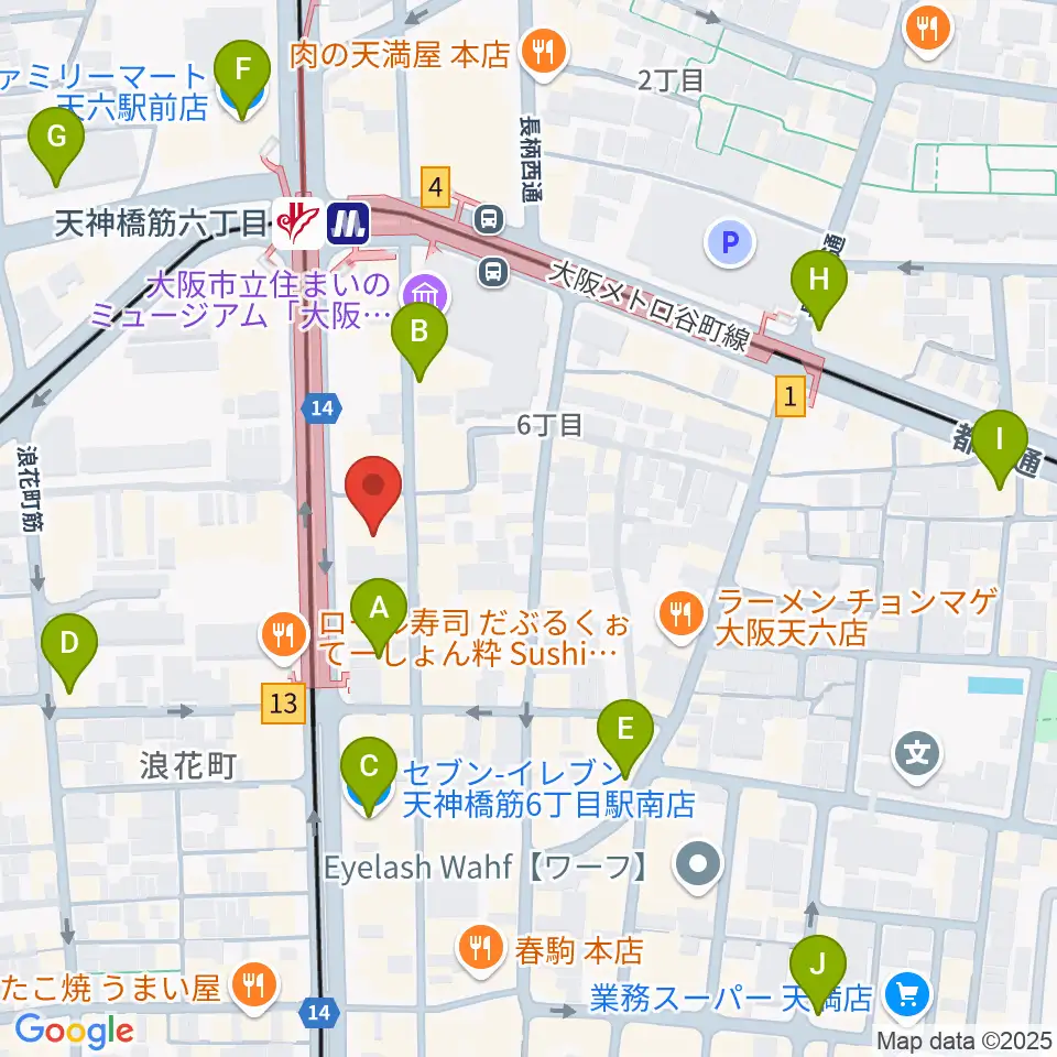 フィス音楽教室周辺のコンビニエンスストア一覧地図