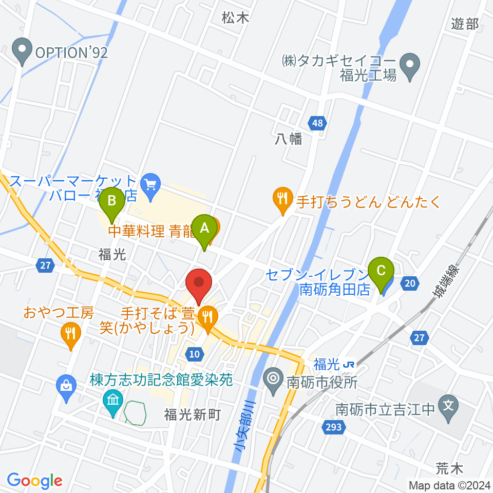 音楽堂福光スタジオベル周辺のコンビニエンスストア一覧地図