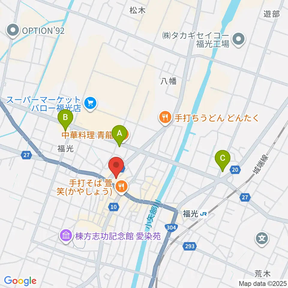 音楽堂福光スタジオベル周辺のコンビニエンスストア一覧地図