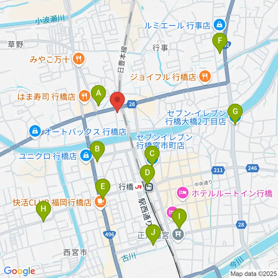 ソアラ楽器周辺のコンビニエンスストア一覧地図