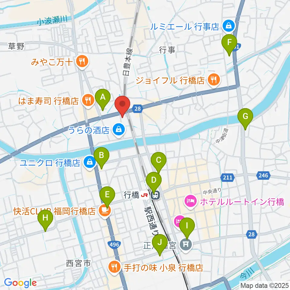 ソアラ楽器周辺のコンビニエンスストア一覧地図