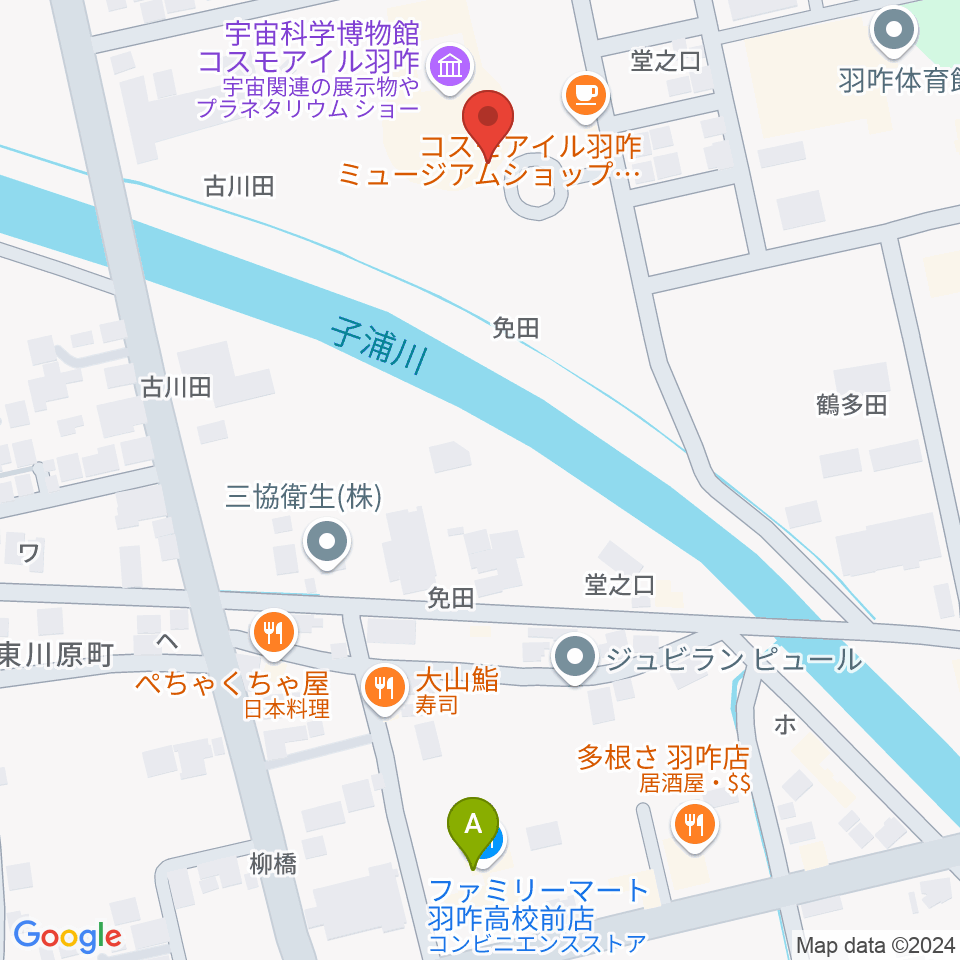 コスモアイル羽咋周辺のコンビニエンスストア一覧地図