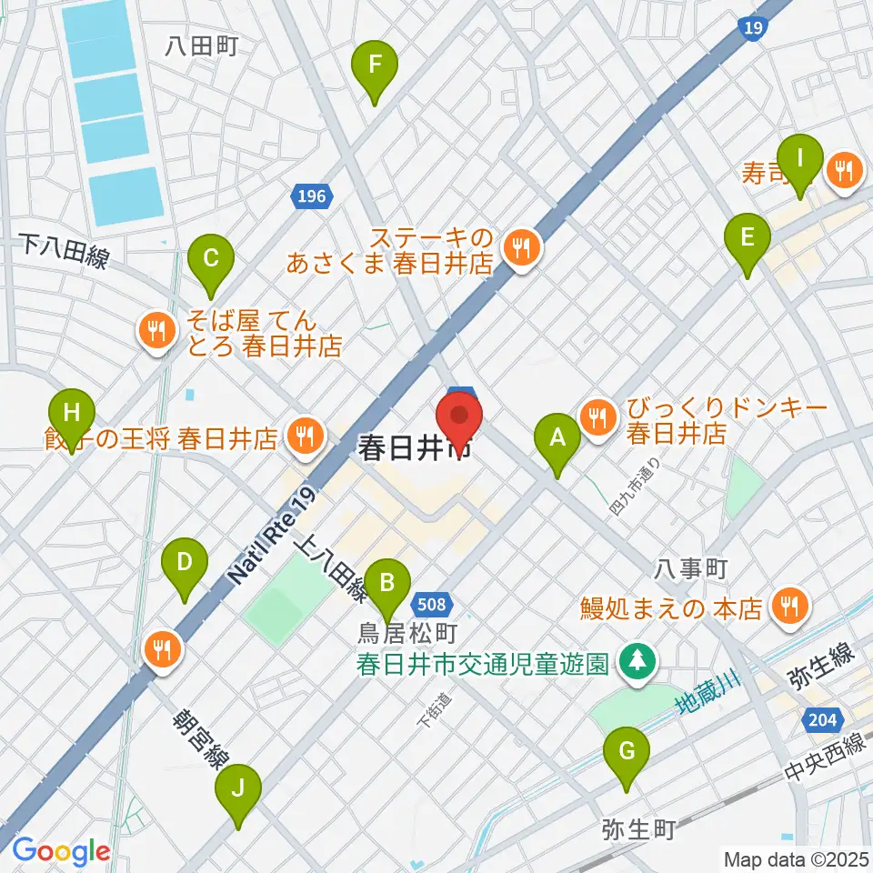 文化フォーラム春日井周辺のコンビニエンスストア一覧地図