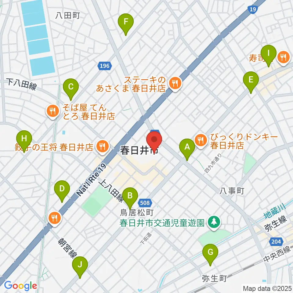 文化フォーラム春日井周辺のコンビニエンスストア一覧地図