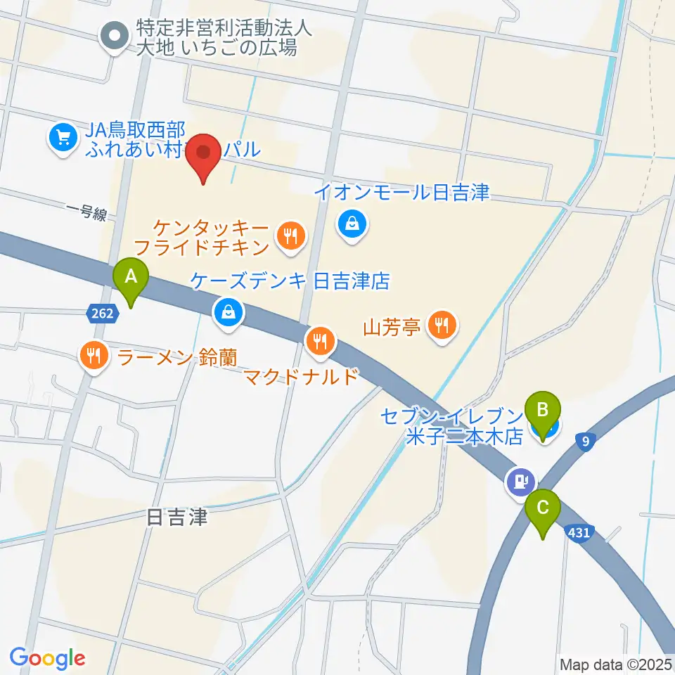 島村楽器 イオンモール日吉津店 周辺のコンビニエンスストア一覧地図