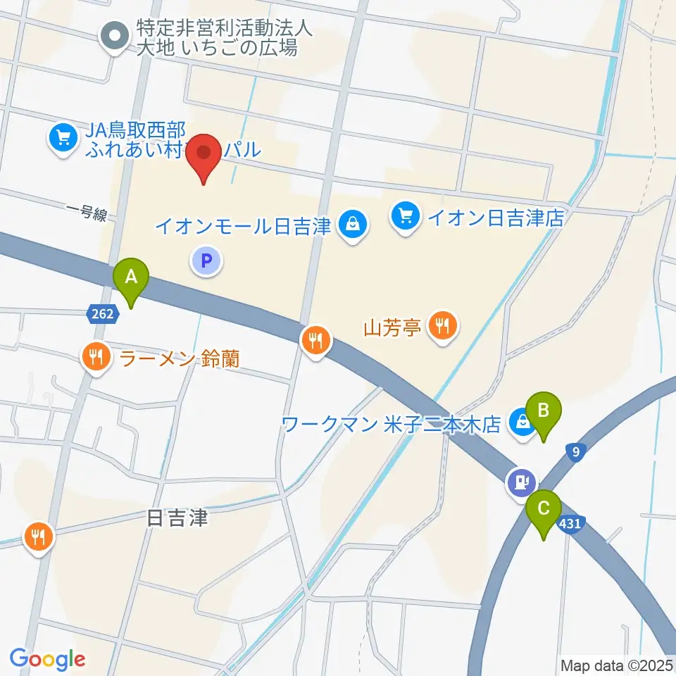 島村楽器 イオンモール日吉津店 周辺のコンビニエンスストア一覧地図
