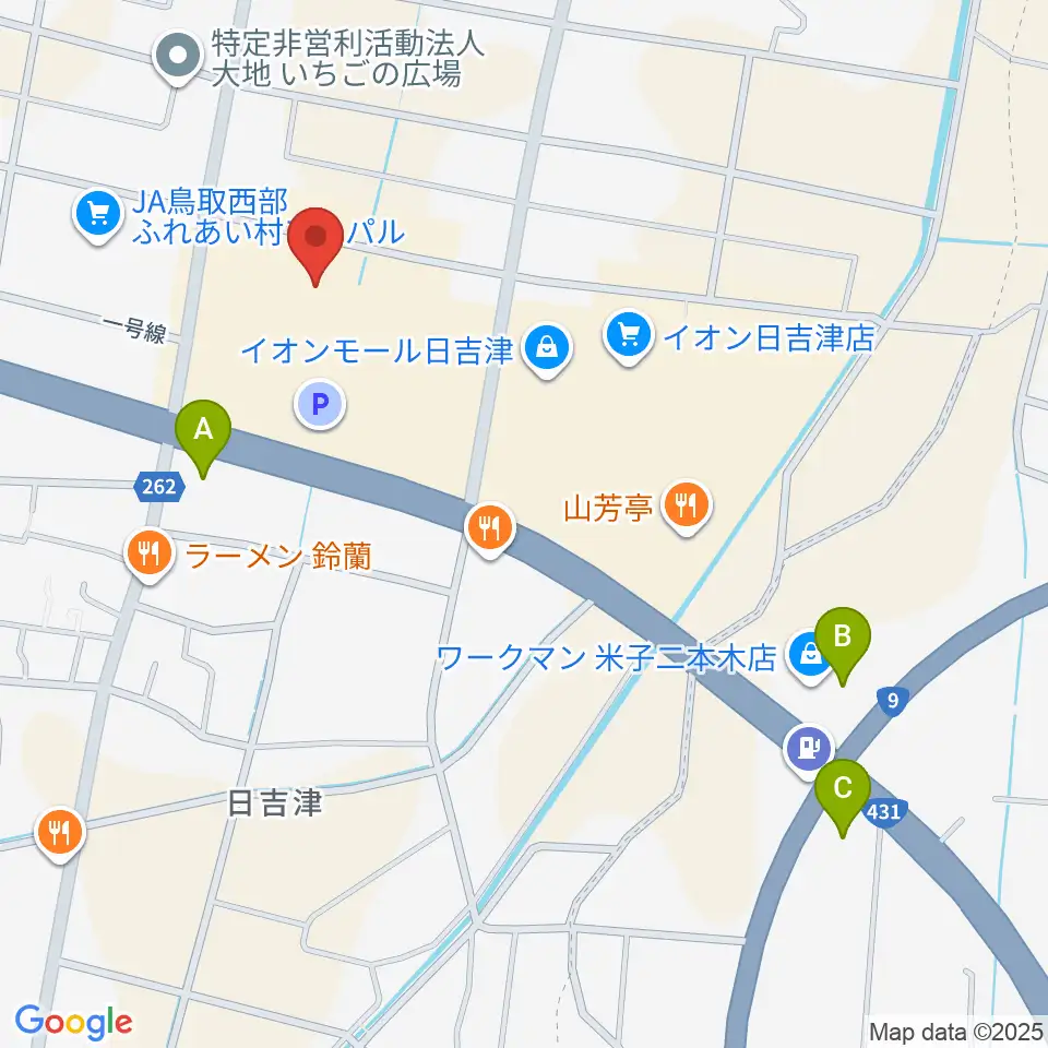 島村楽器 イオンモール日吉津店  周辺のコンビニエンスストア一覧地図