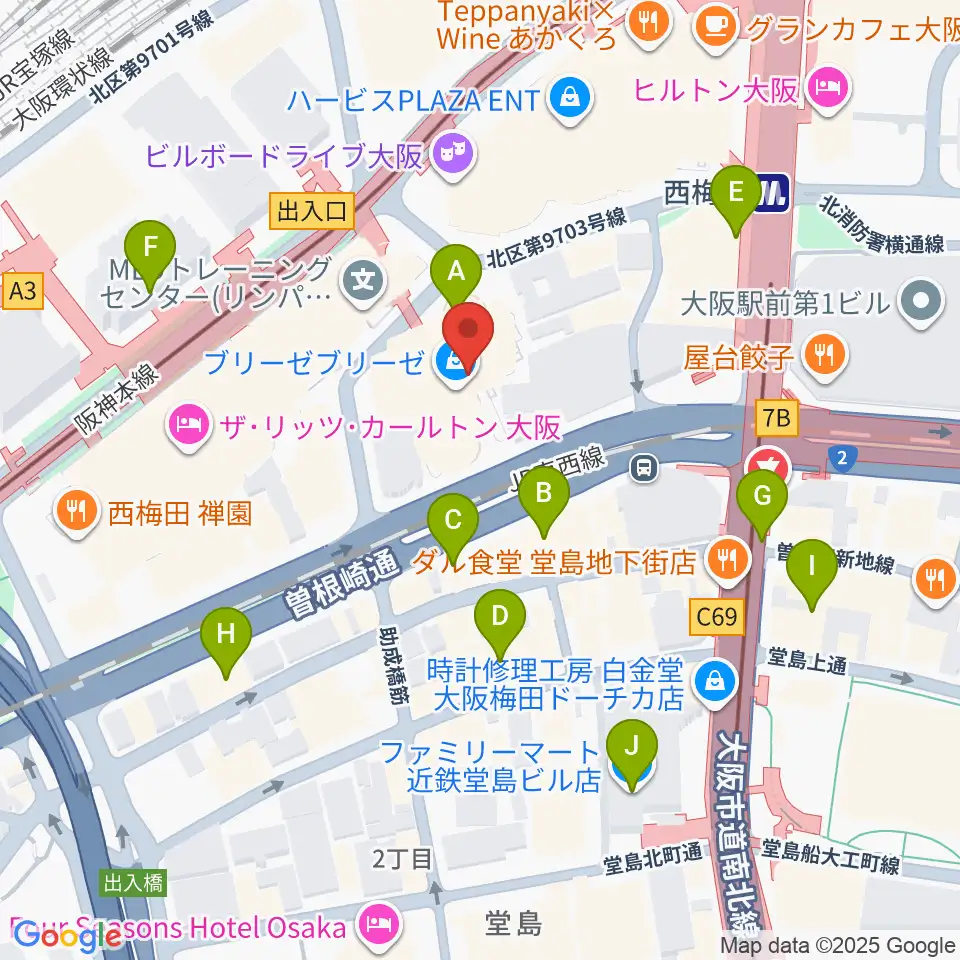 サンケイホールブリーゼ周辺のコンビニエンスストア一覧地図