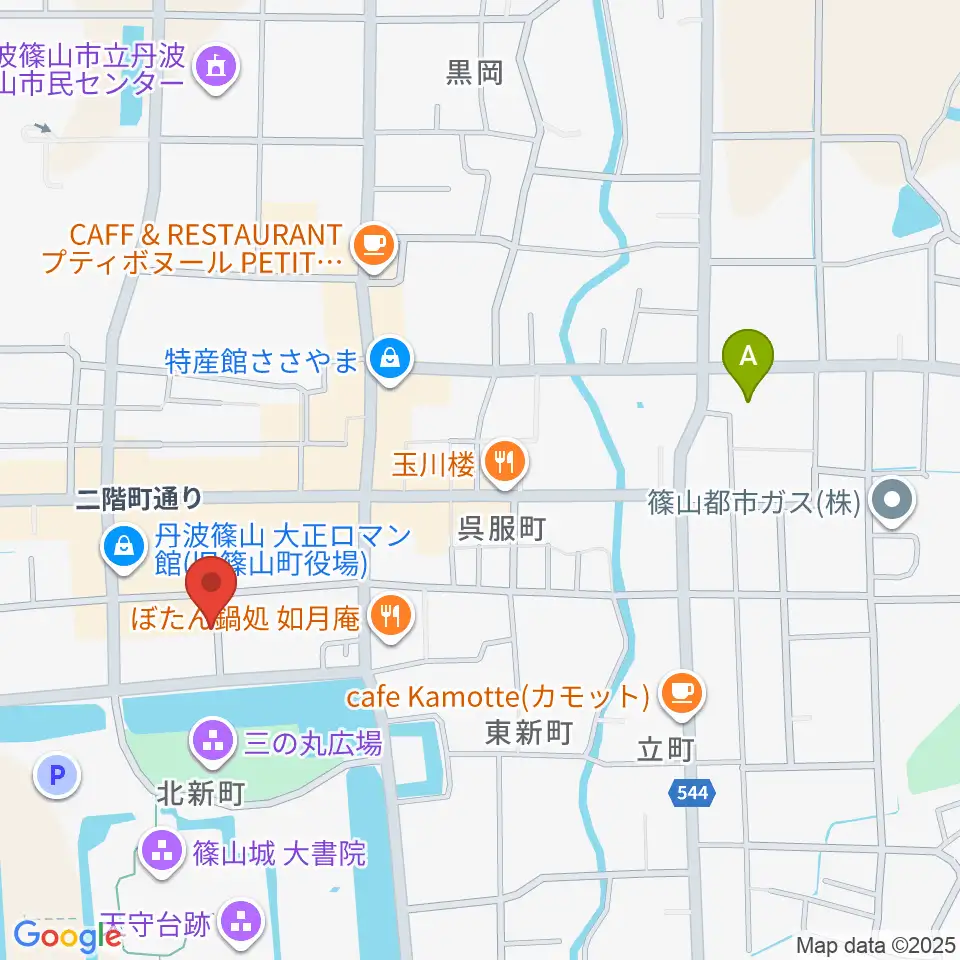 丹波篠山市立田園交響ホール周辺のコンビニエンスストア一覧地図