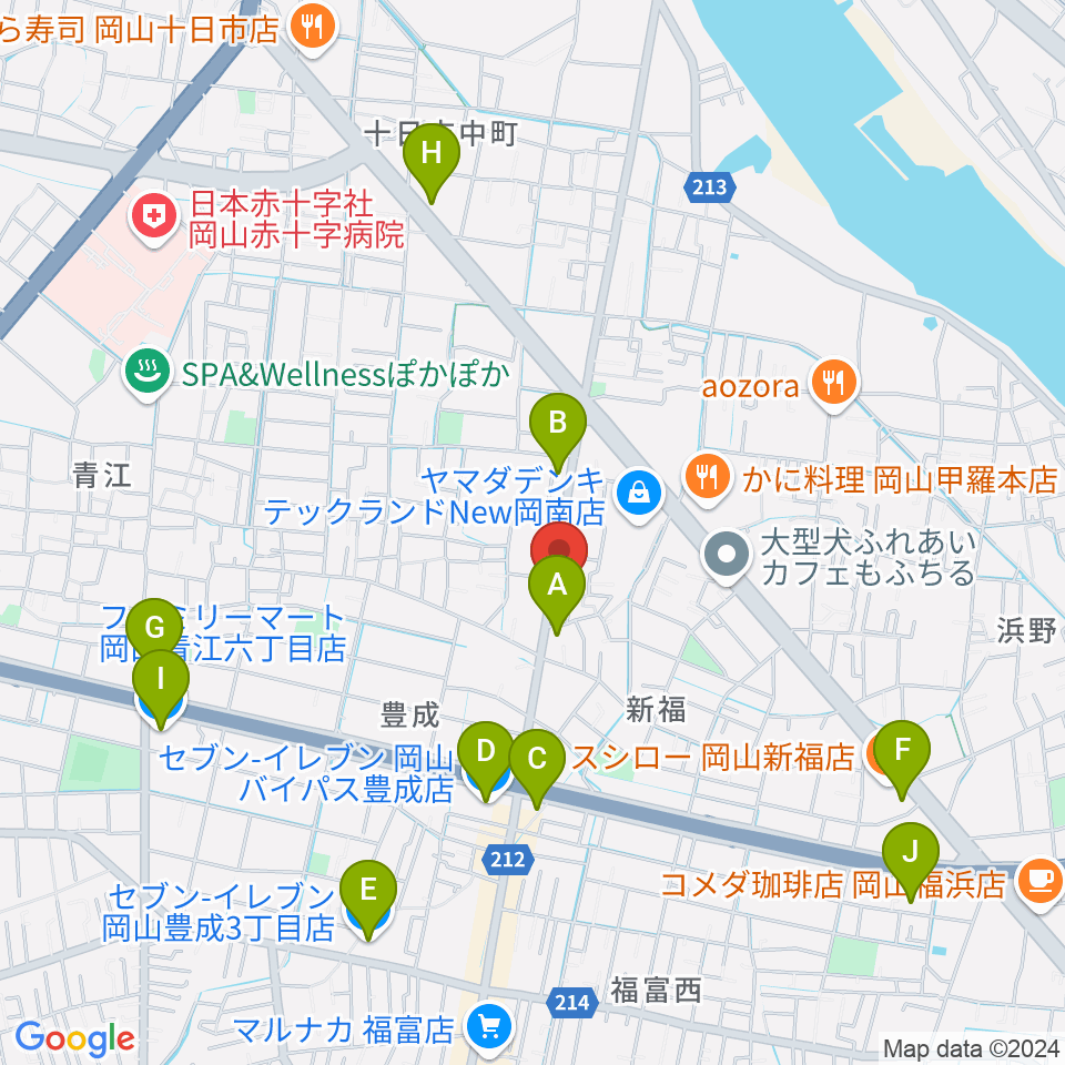 浜松ピアノ店周辺のコンビニエンスストア一覧地図