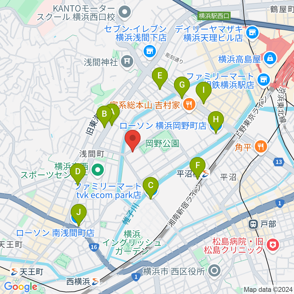 モアハーモニー周辺のコンビニエンスストア一覧地図