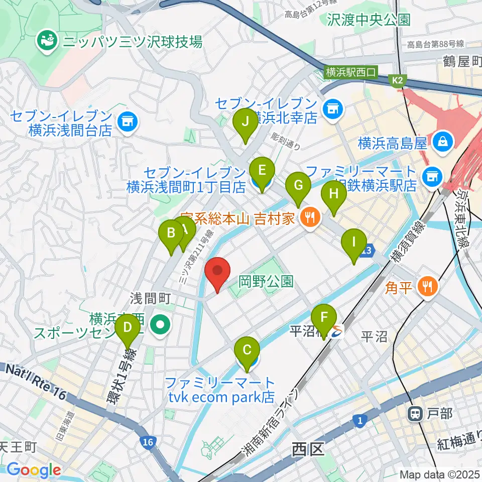 モアハーモニー周辺のコンビニエンスストア一覧地図