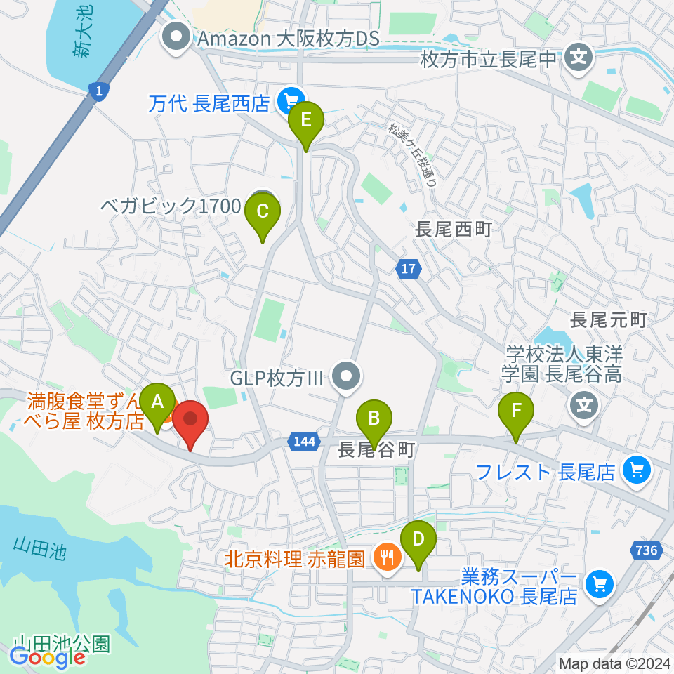 田口山音楽教室周辺のコンビニエンスストア一覧地図