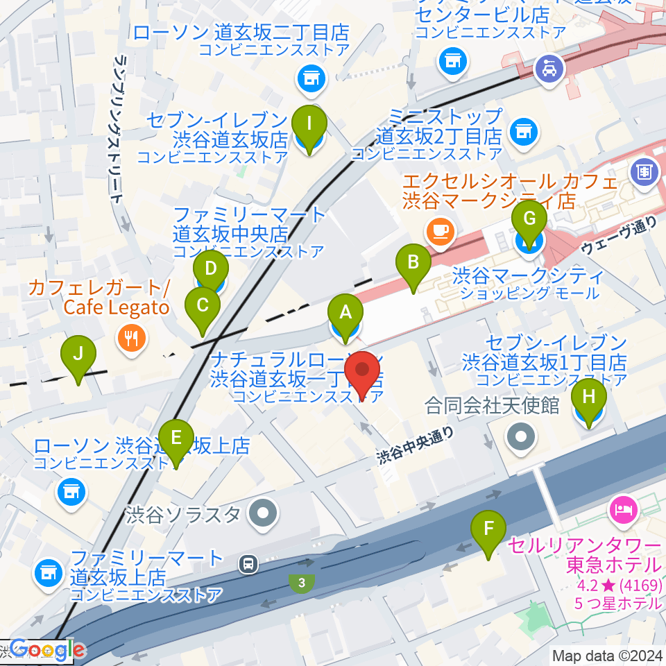 ノナカ・ミュージックハウス周辺のコンビニエンスストア一覧地図