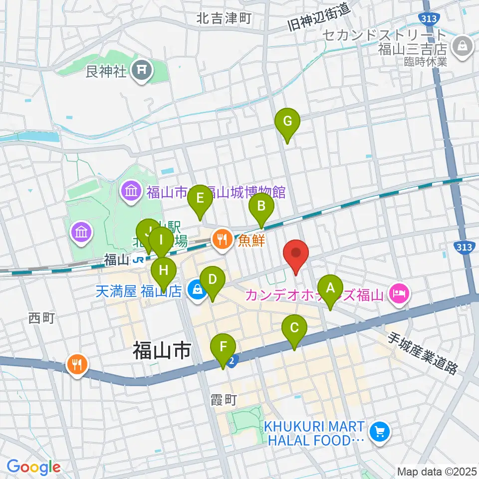 ガッキ・コム 安原楽器周辺のコンビニエンスストア一覧地図
