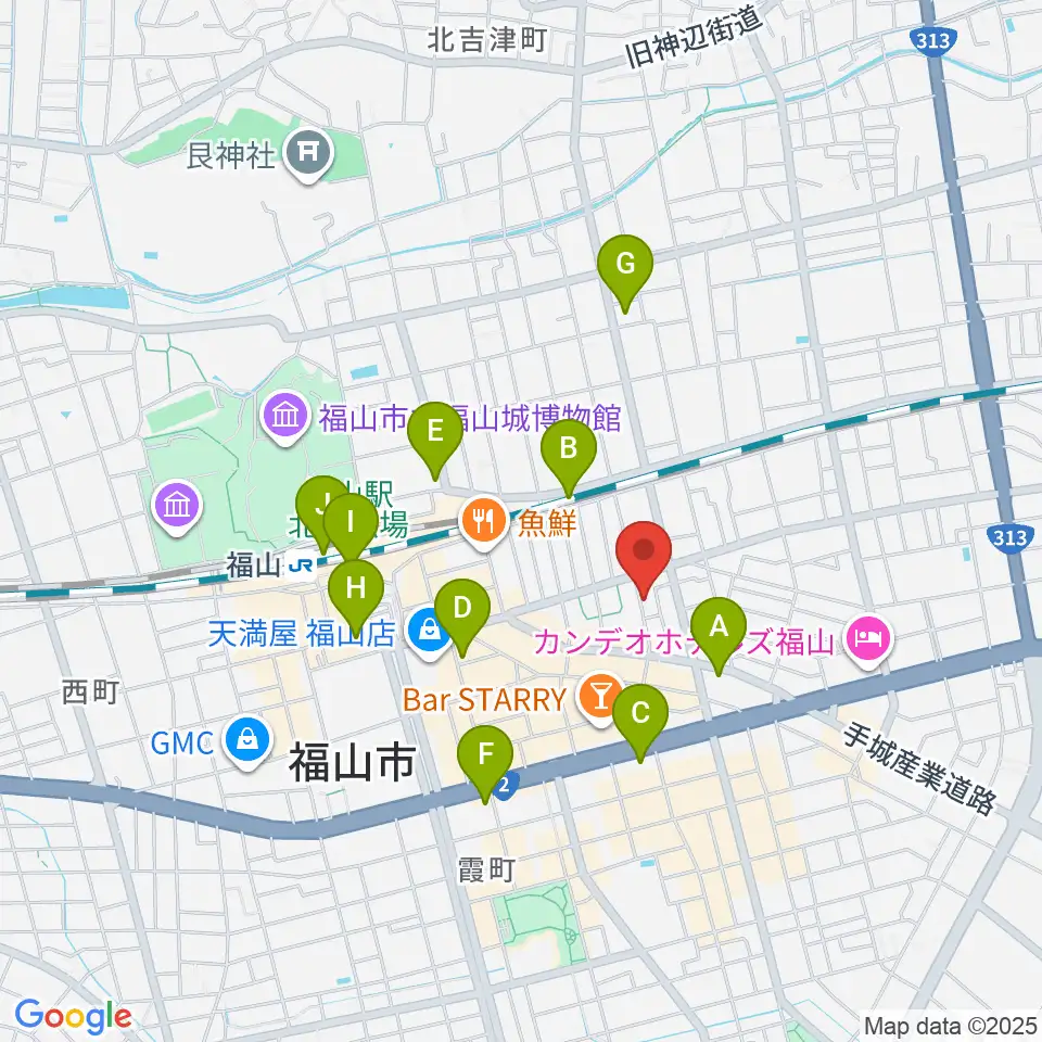 ガッキ・コム 安原楽器周辺のコンビニエンスストア一覧地図