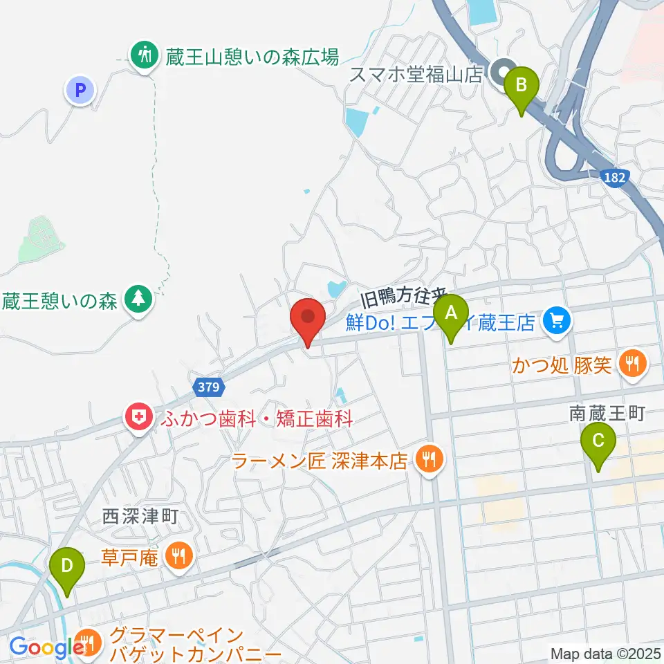 福山楽器センター周辺のコンビニエンスストア一覧地図