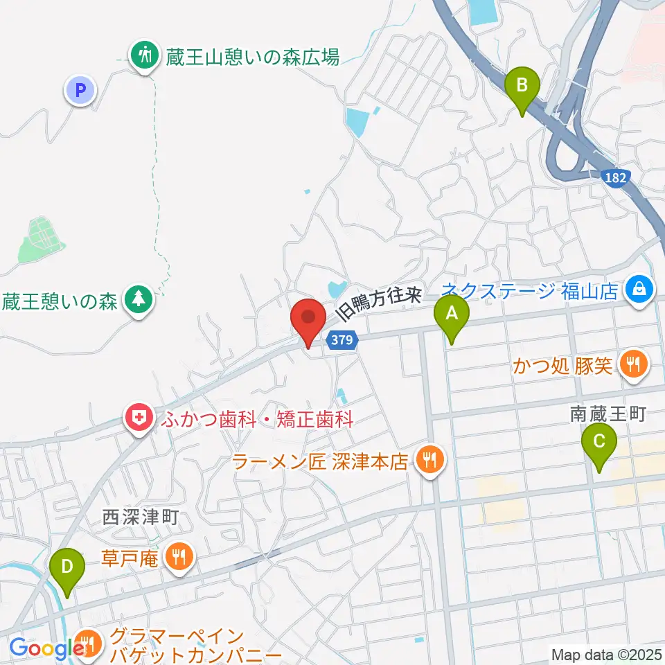 福山楽器センター周辺のコンビニエンスストア一覧地図