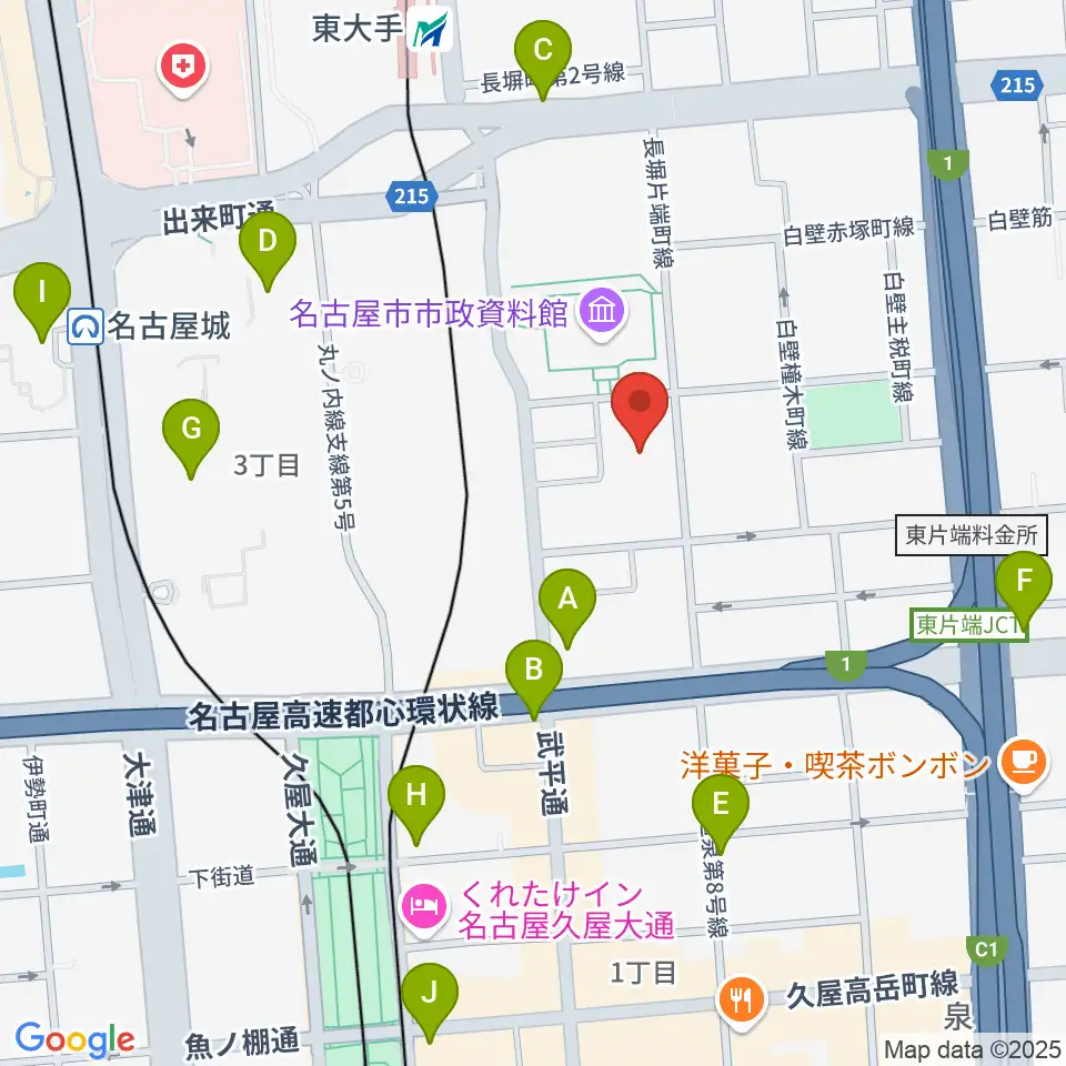 ウィルあいち周辺のコンビニエンスストア一覧地図