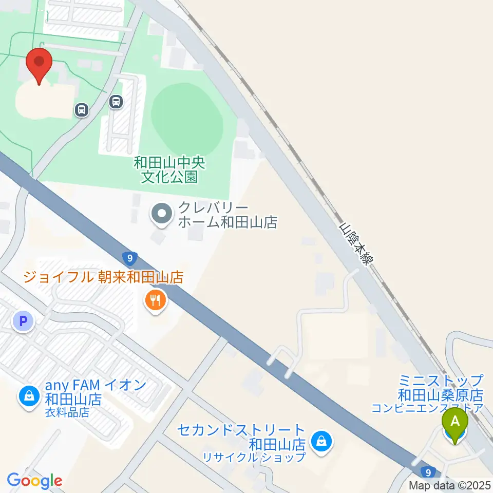 和田山ジュピターホール周辺のコンビニエンスストア一覧地図