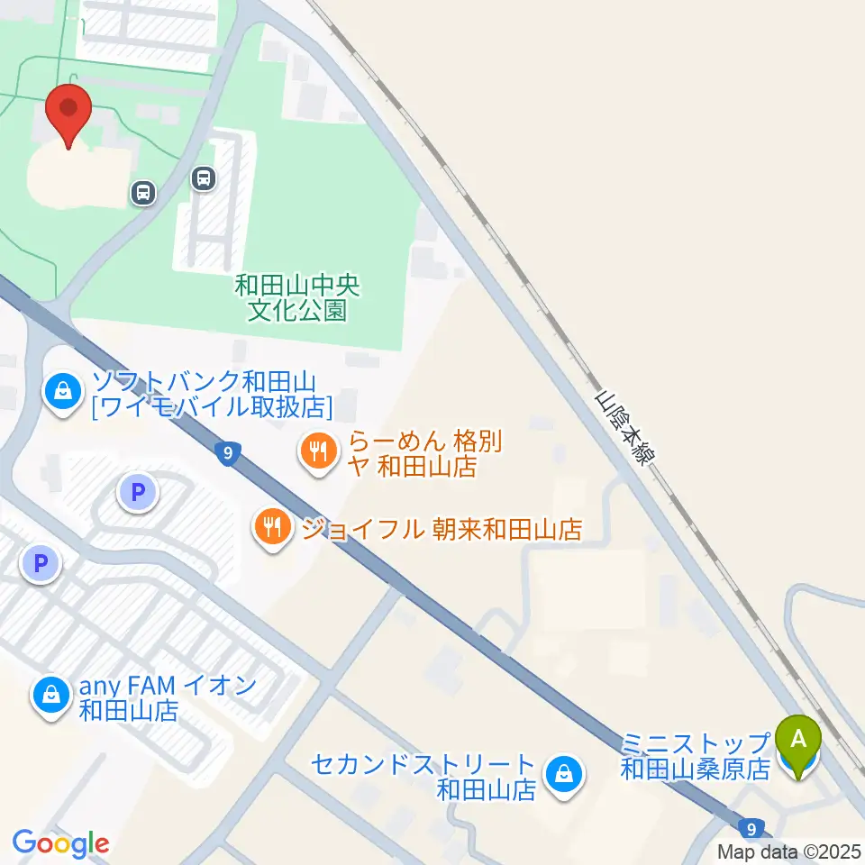和田山ジュピターホール周辺のコンビニエンスストア一覧地図