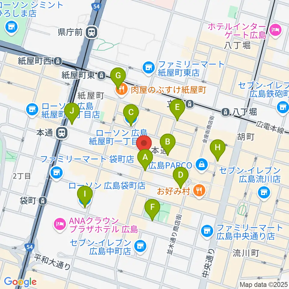 BIGBOSS広島周辺のコンビニエンスストア一覧地図