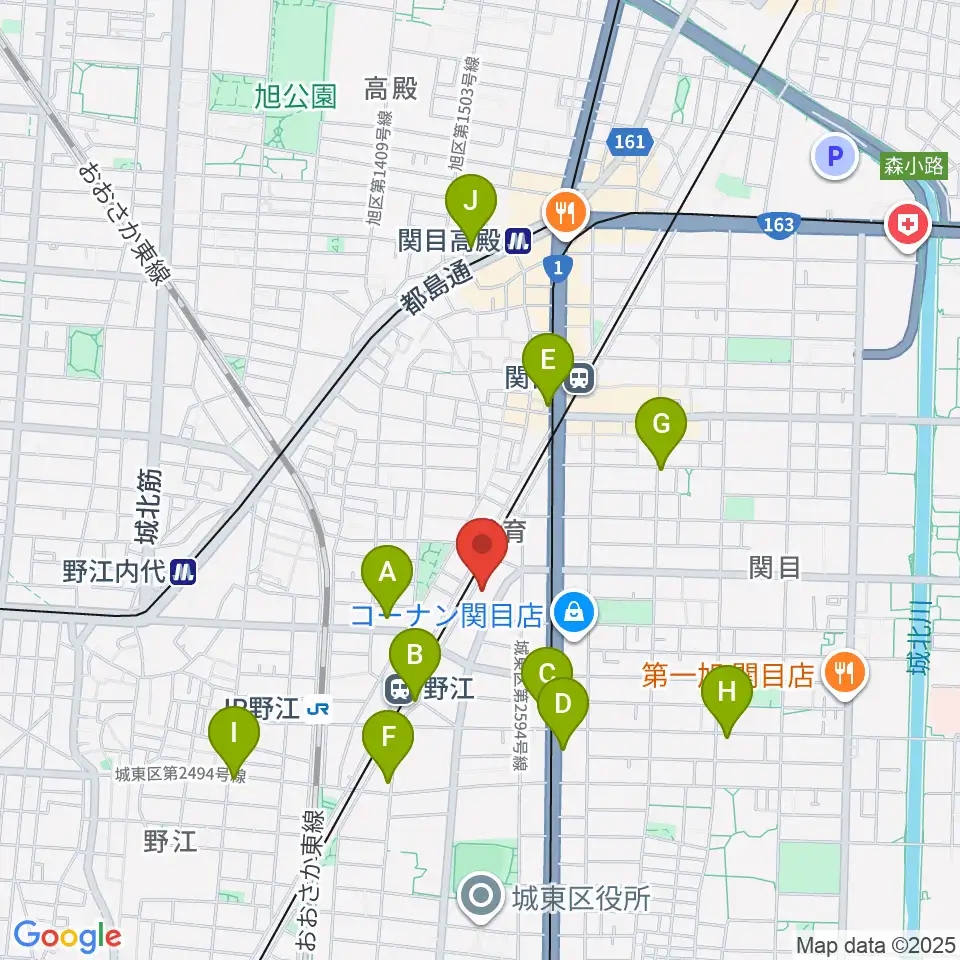 アトリエS-pace周辺のコンビニエンスストア一覧地図