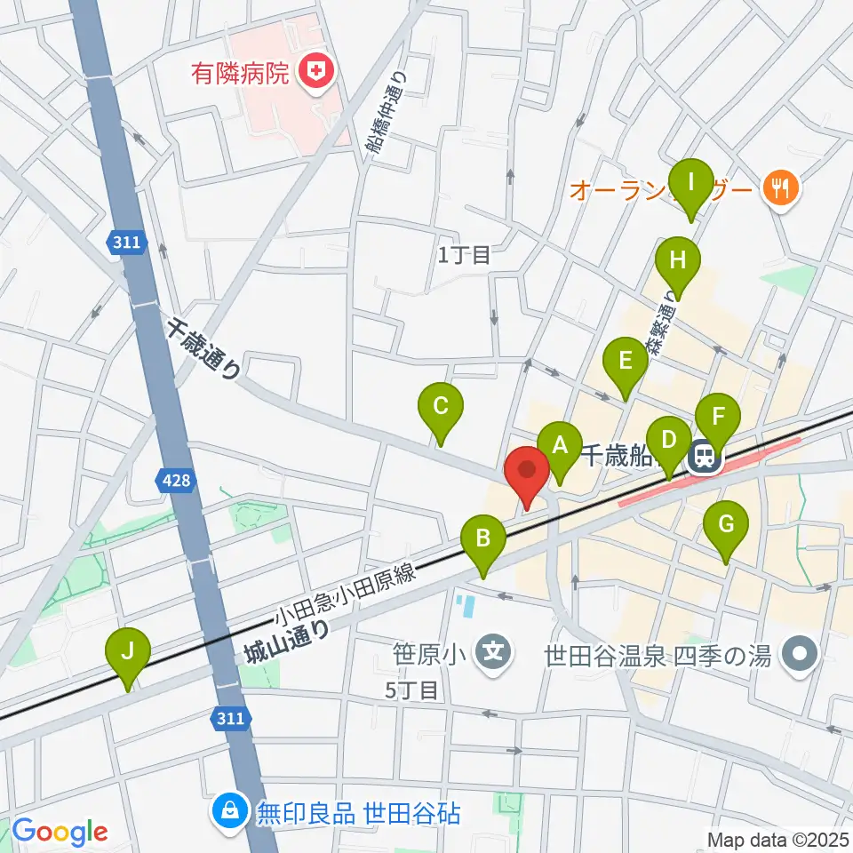 APOCシアター周辺のコンビニエンスストア一覧地図