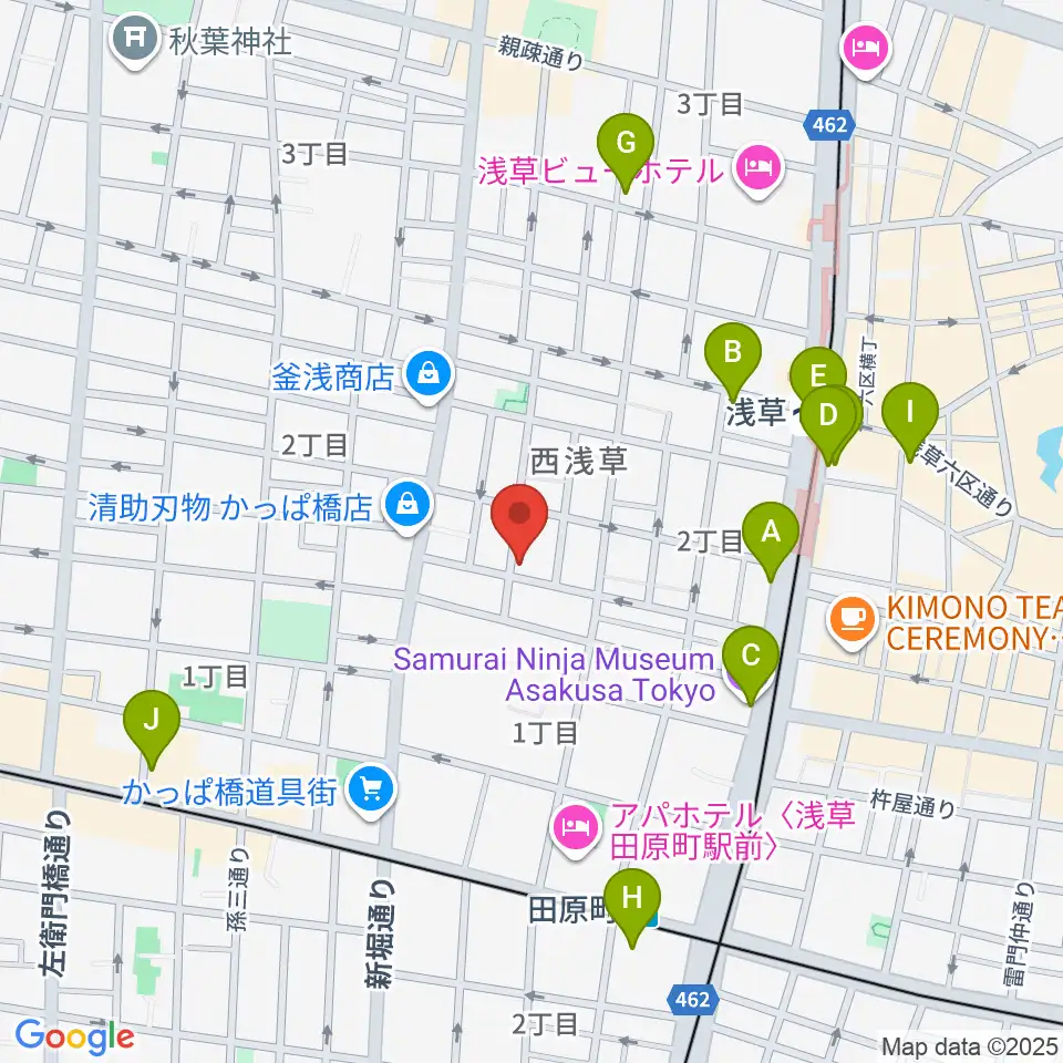 あさくさ劇亭周辺のコンビニエンスストア一覧地図