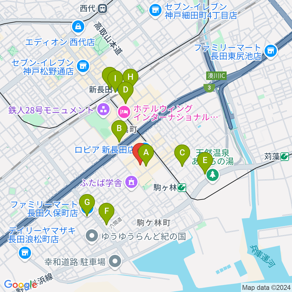 アートシアターdB神戸周辺のコンビニエンスストア一覧地図