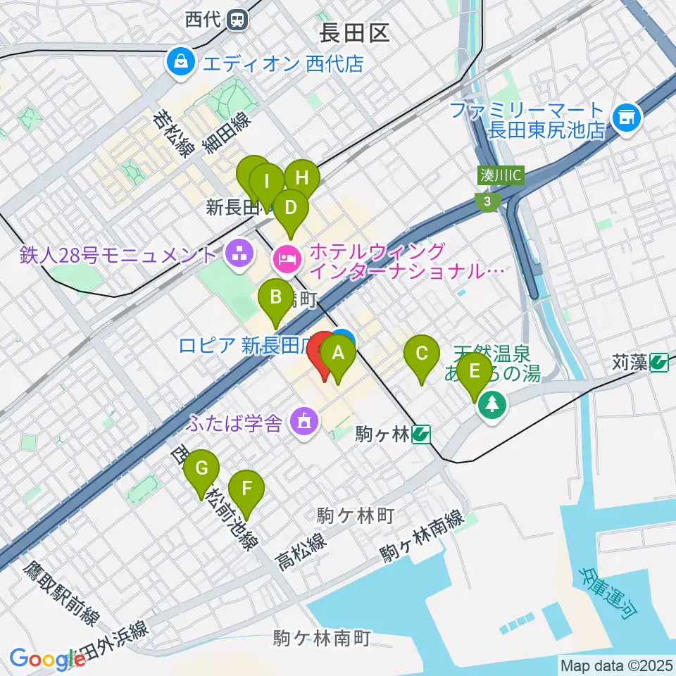 アートシアターdB神戸周辺のコンビニエンスストア一覧地図