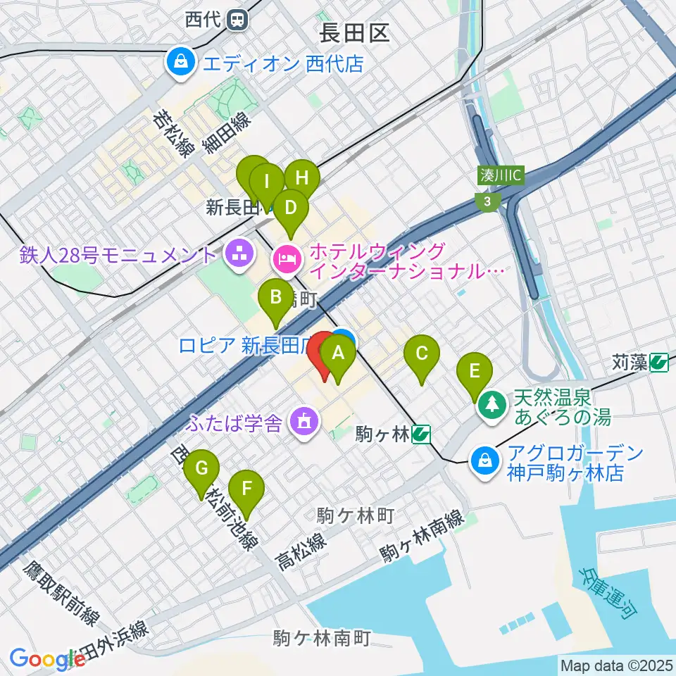 アートシアターdB神戸周辺のコンビニエンスストア一覧地図