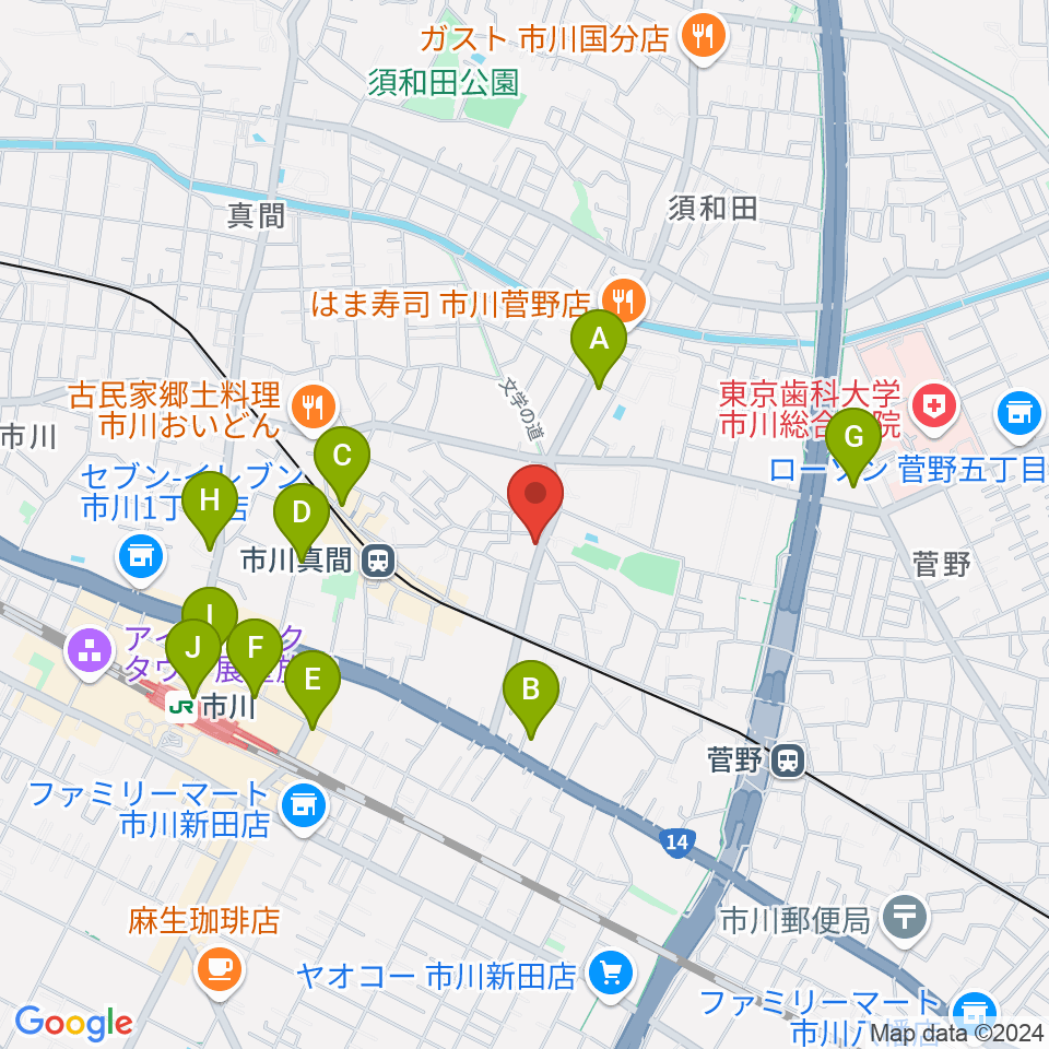 三陽楽器店周辺のコンビニエンスストア一覧地図