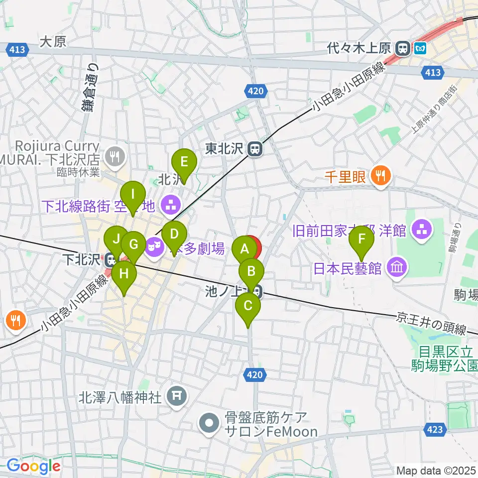 あ~とすぺ~すMASUO周辺のコンビニエンスストア一覧地図