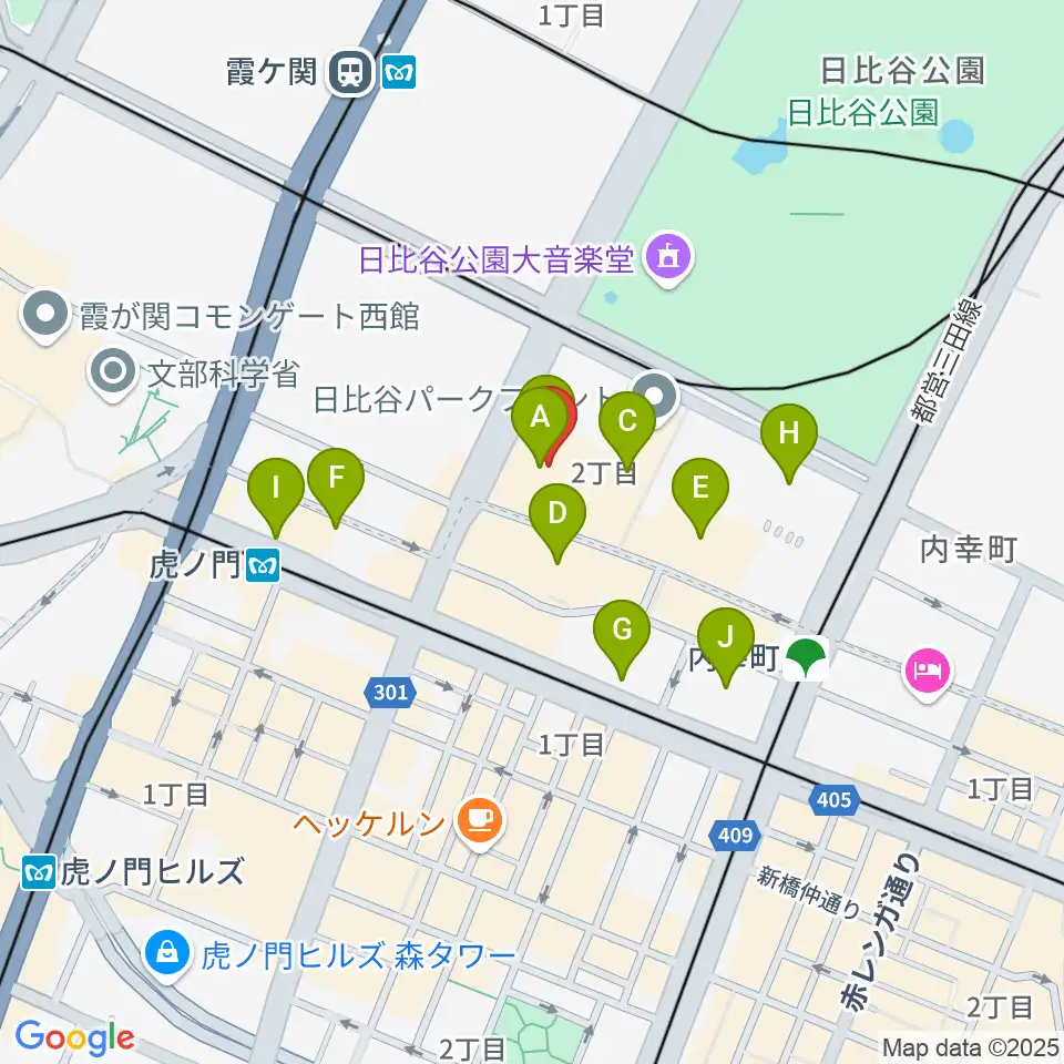 イイノホール周辺のコンビニエンスストア一覧地図