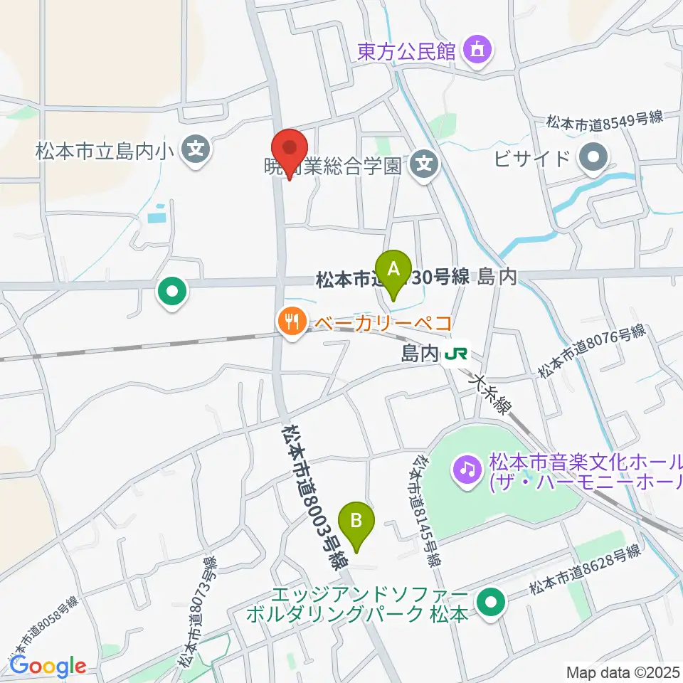 ミュージックプラザオグチ島内店周辺のコンビニエンスストア一覧地図