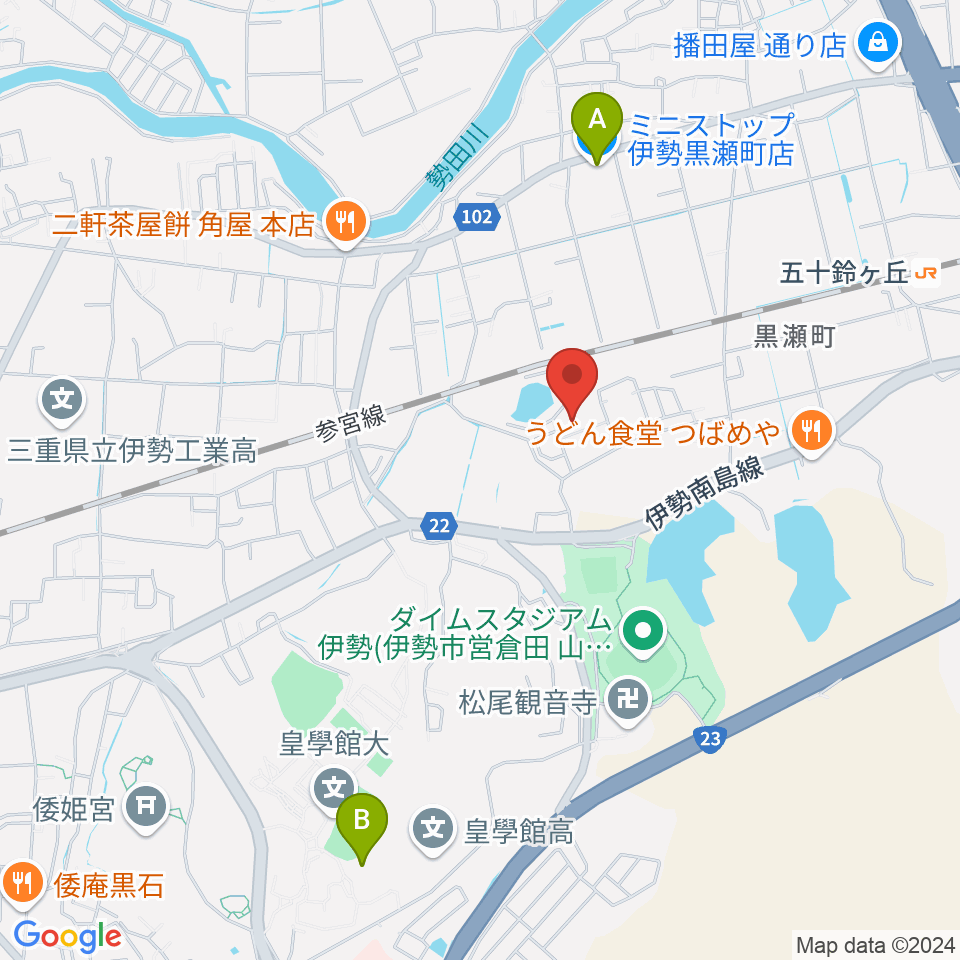 いせトピア周辺のコンビニエンスストア一覧地図