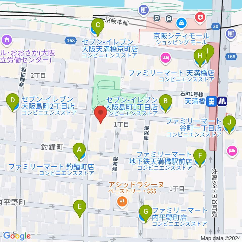 青山ハープ大阪ショールーム周辺のコンビニエンスストア一覧地図