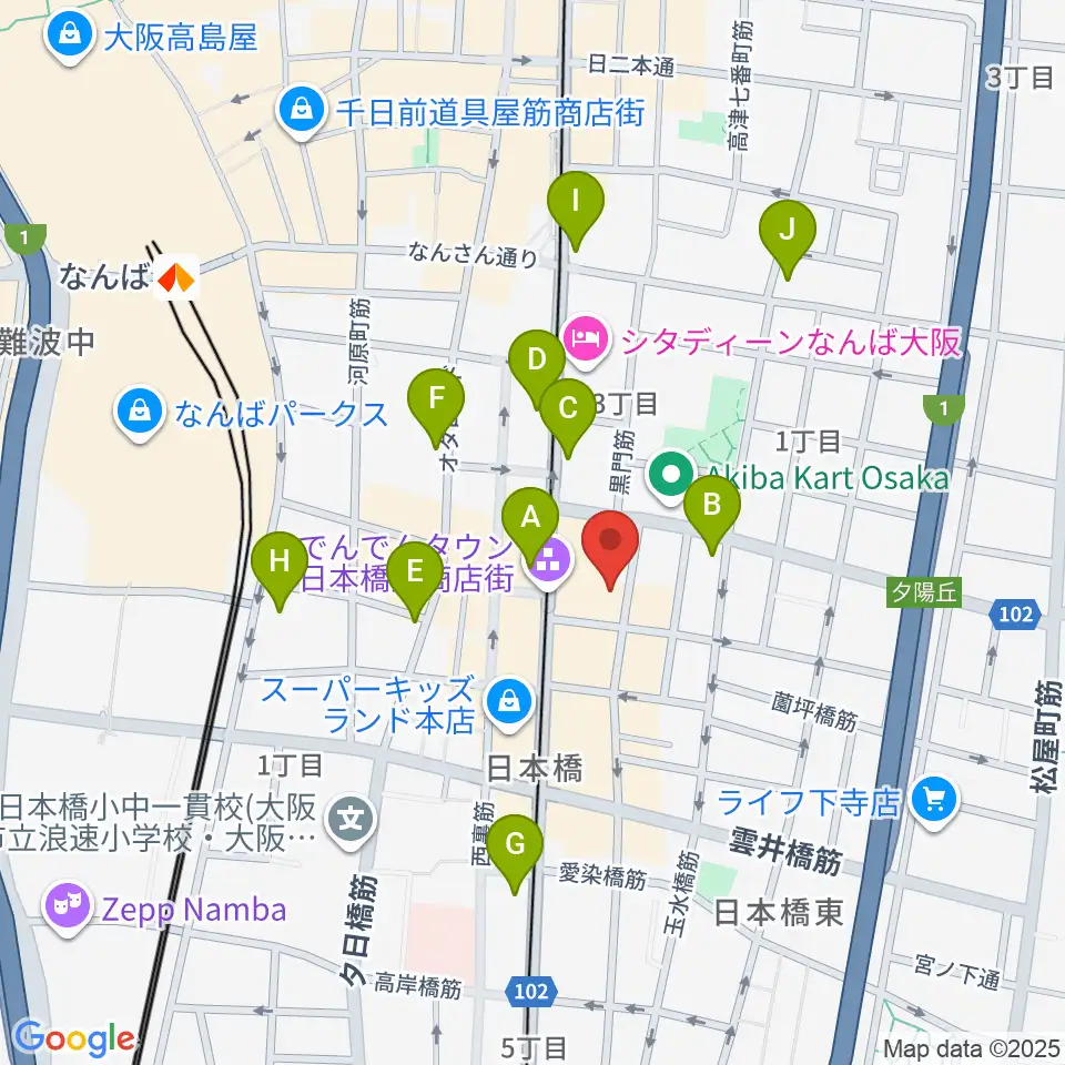 インディペンデントシアター2nd周辺のコンビニエンスストア一覧地図