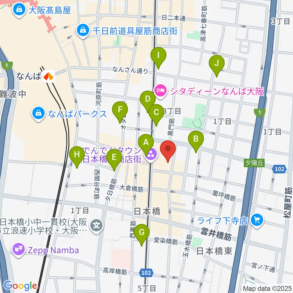インディペンデントシアター2nd周辺のコンビニエンスストア一覧地図