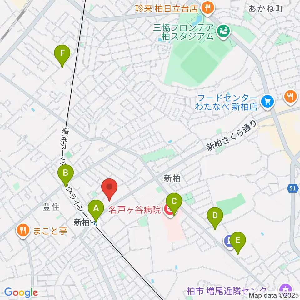 新柏パタータ周辺のコンビニエンスストア一覧地図