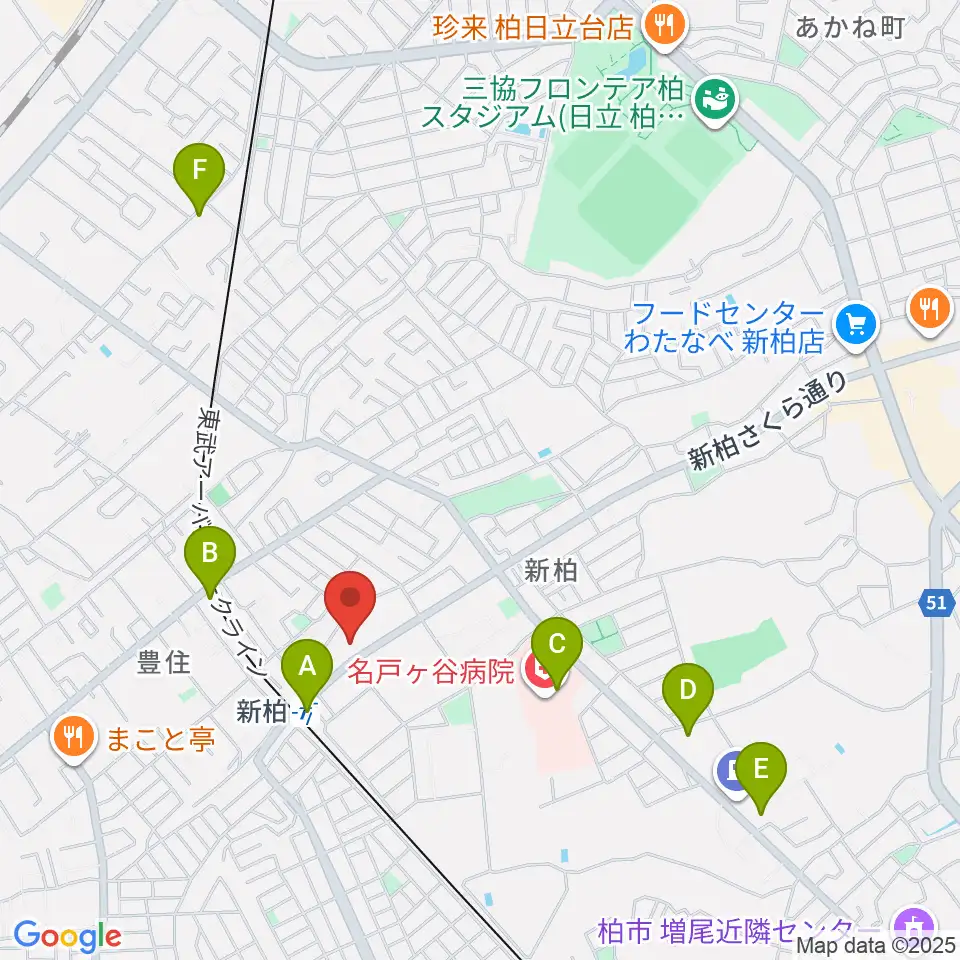 新柏パタータ周辺のコンビニエンスストア一覧地図