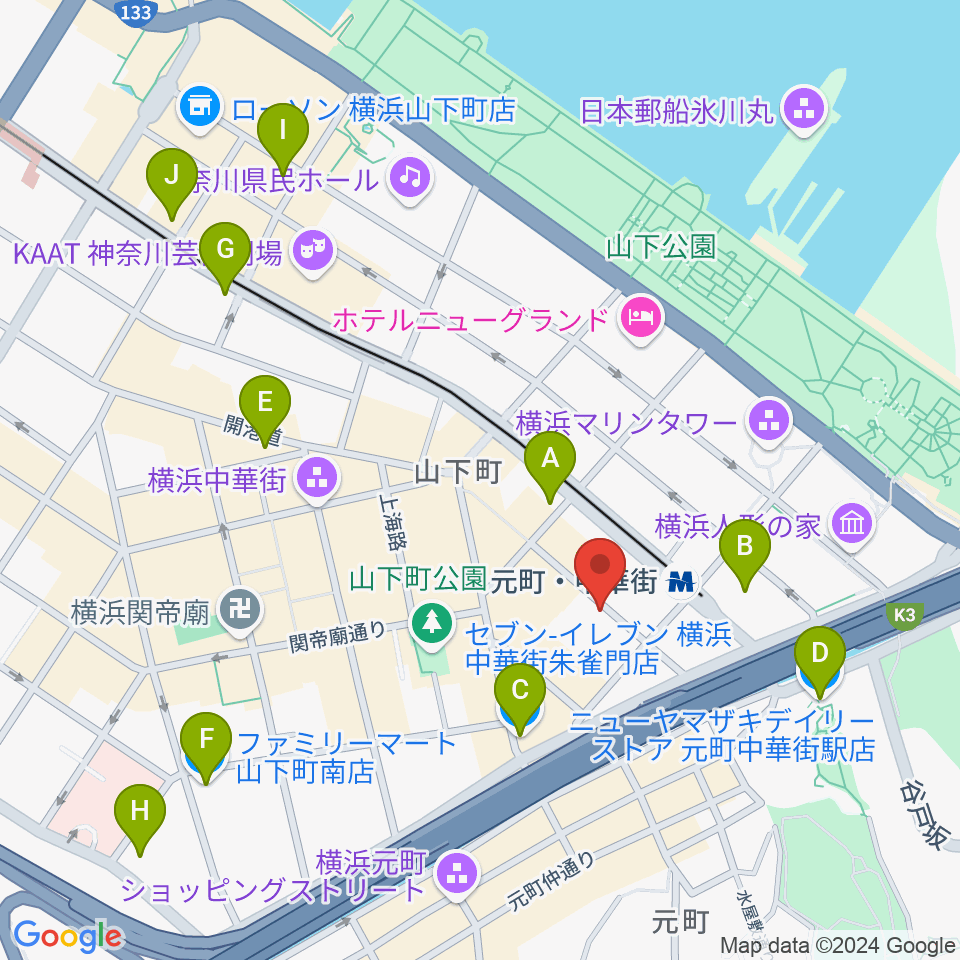 シャンソニエ・デュモン周辺のコンビニエンスストア一覧地図