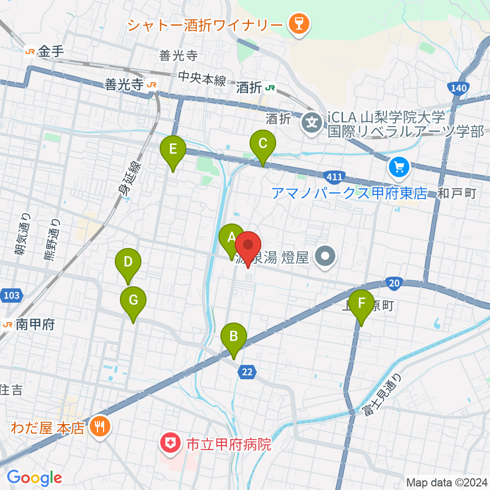 カフェパストリアス周辺のコンビニエンスストア一覧地図